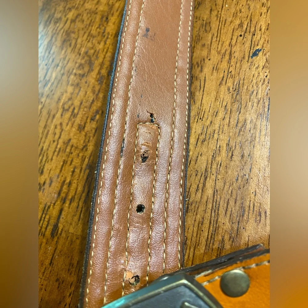 Kabota tractor‎ 15th anniversary buckle and leather bonded belt Size 46. Vintage